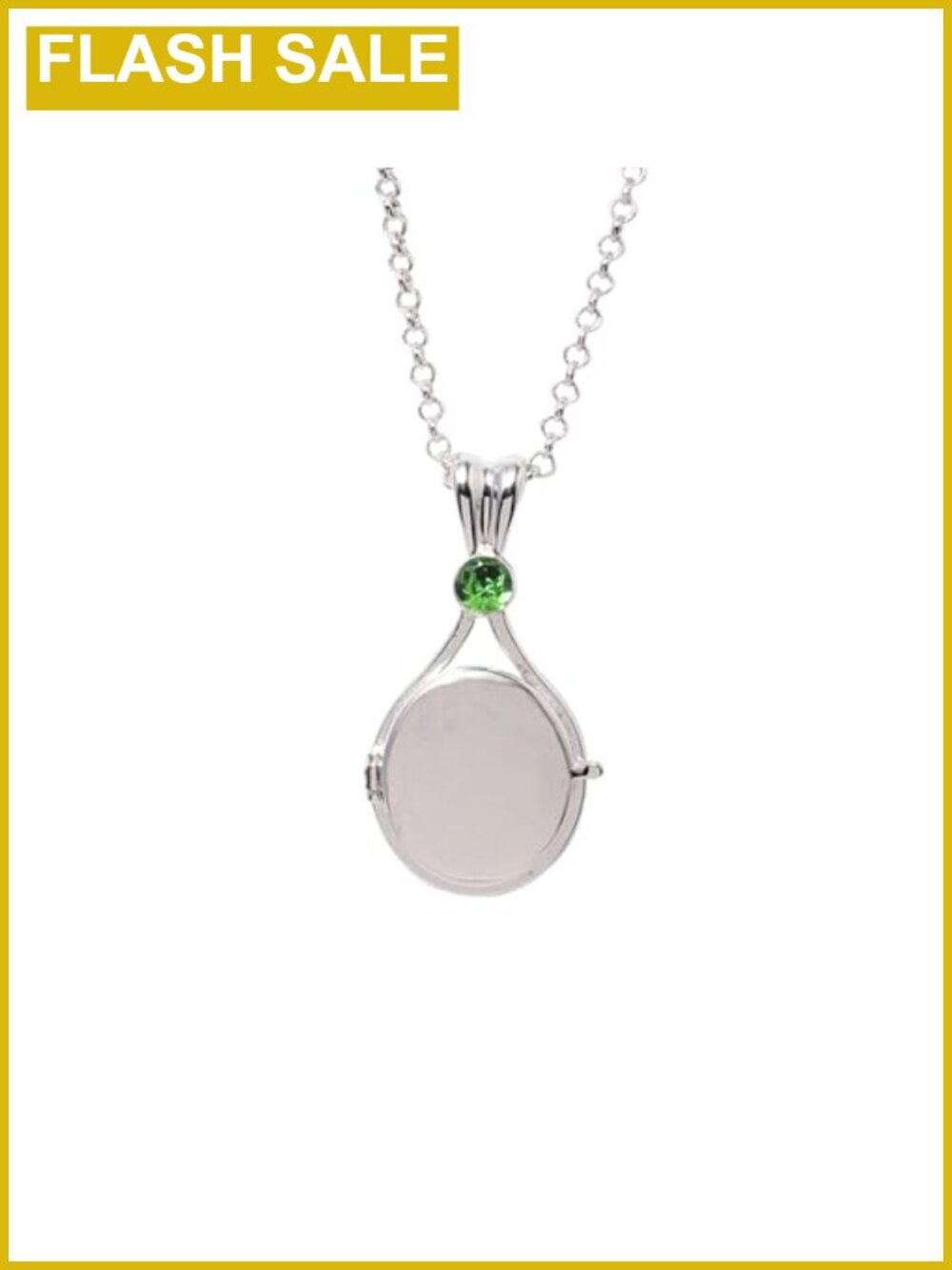 Silver Plated Copper Mermaid Locket Necklace Pendant